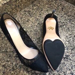 Charlotte Olympia lace shoes w/ heart ❤️ platform